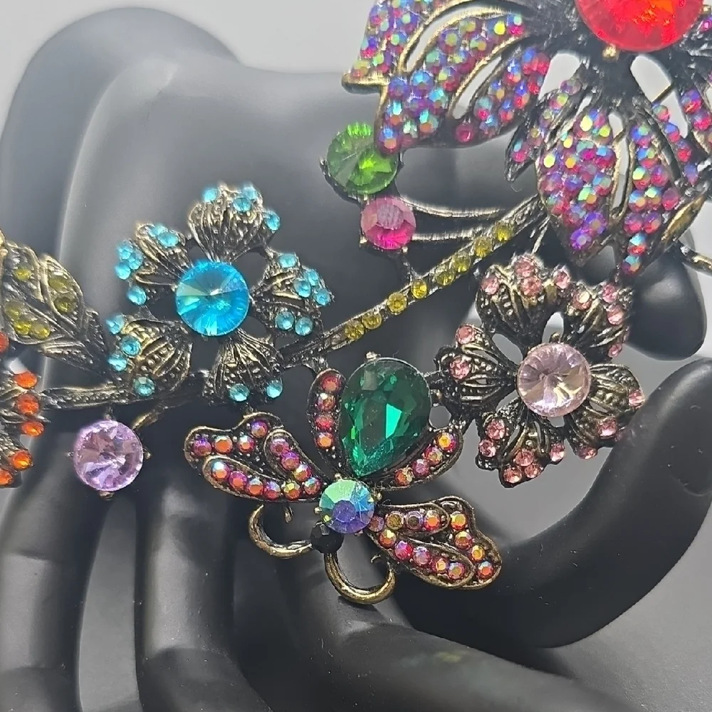 Colorful Floral Statement Brooch - Picture 3 of 7